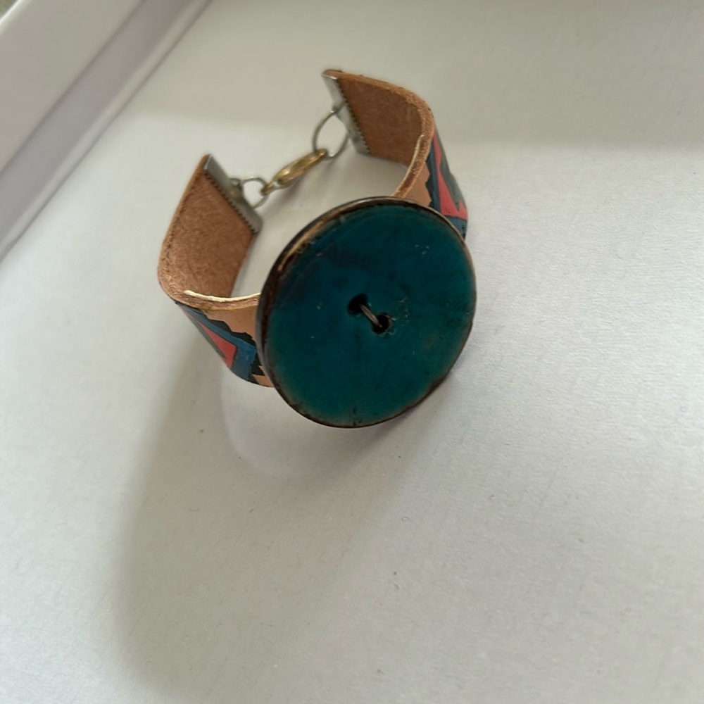 Handmade Lakota Bracelet with Claw Clasp